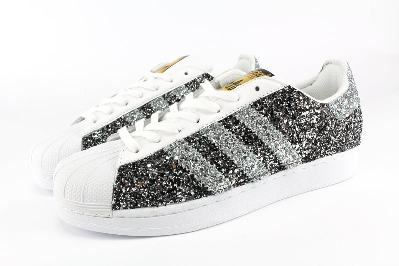 Adidas Superstar Total Glitter BlackSilver&Silver