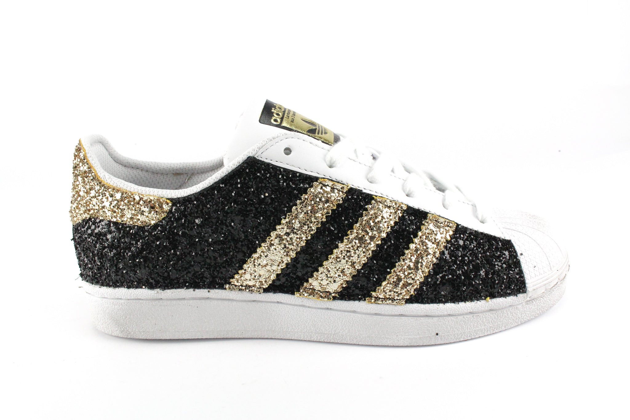 Adidas Superstar Total Glitter Gold &amp; Black