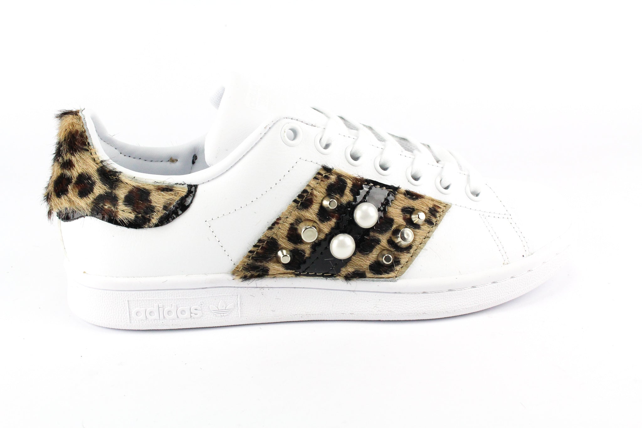 Adidas Stan Smith Spotted Black Patent &amp; Studs