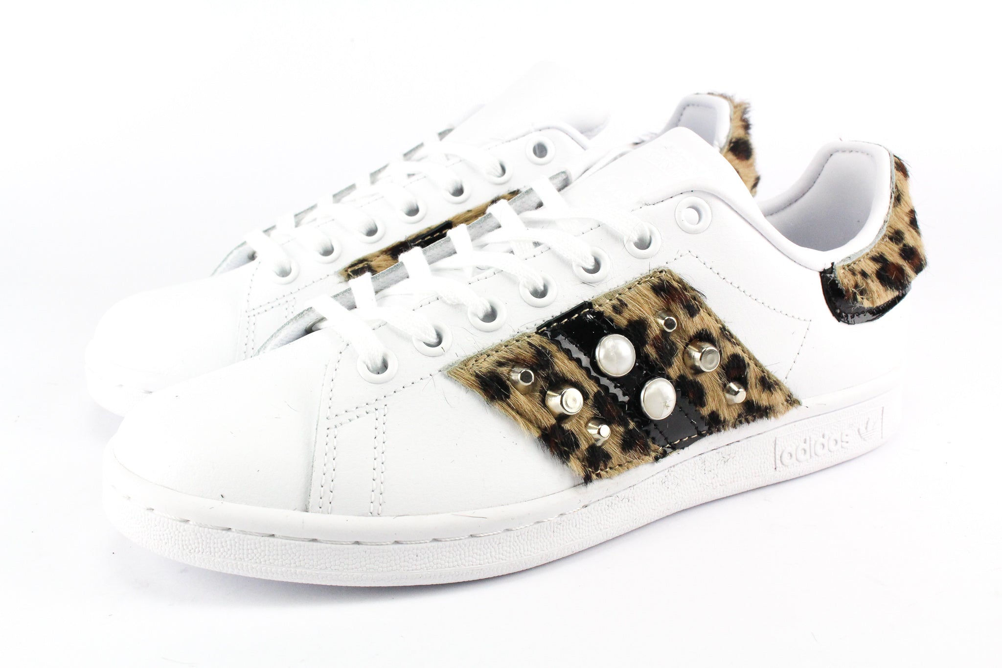 Adidas Stan Smith Spotted Black Patent &amp; Studs
