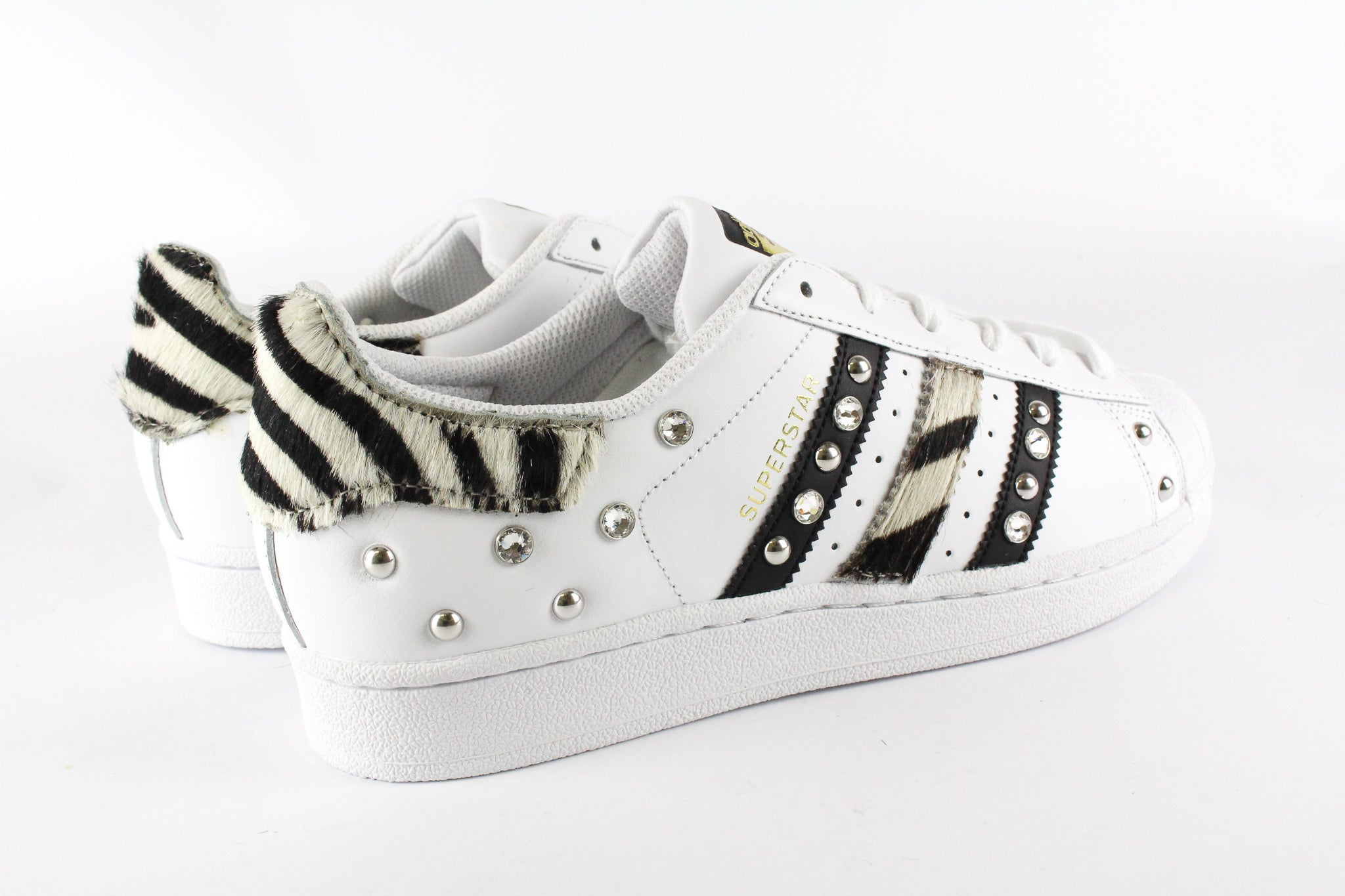 Adidas Superstar Zebras &amp; Rhinestones