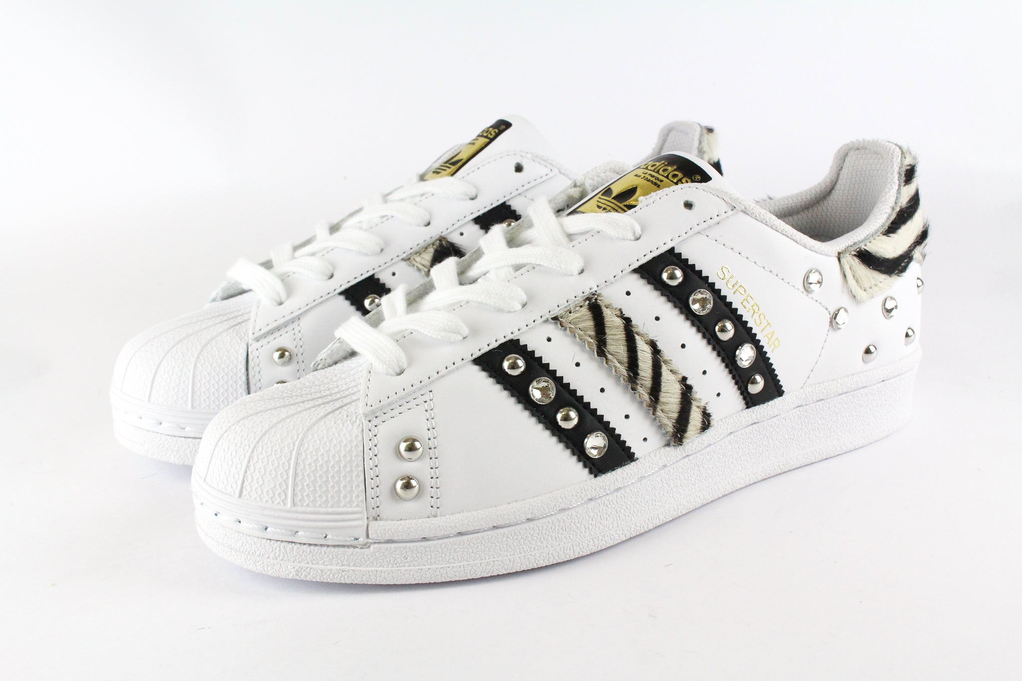 Adidas Superstar Zebras &amp; Rhinestones
