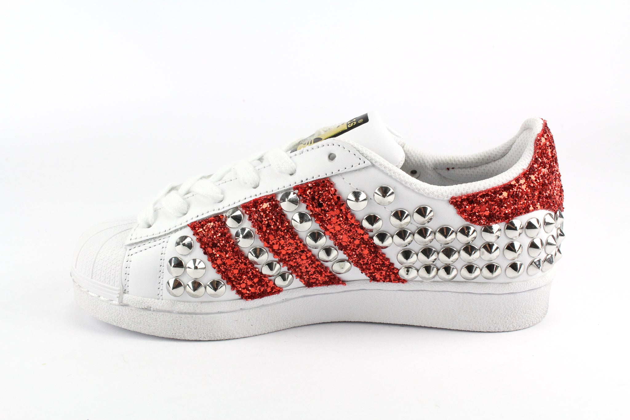 Adidas Superstar Total Studs &amp; Red Glitter