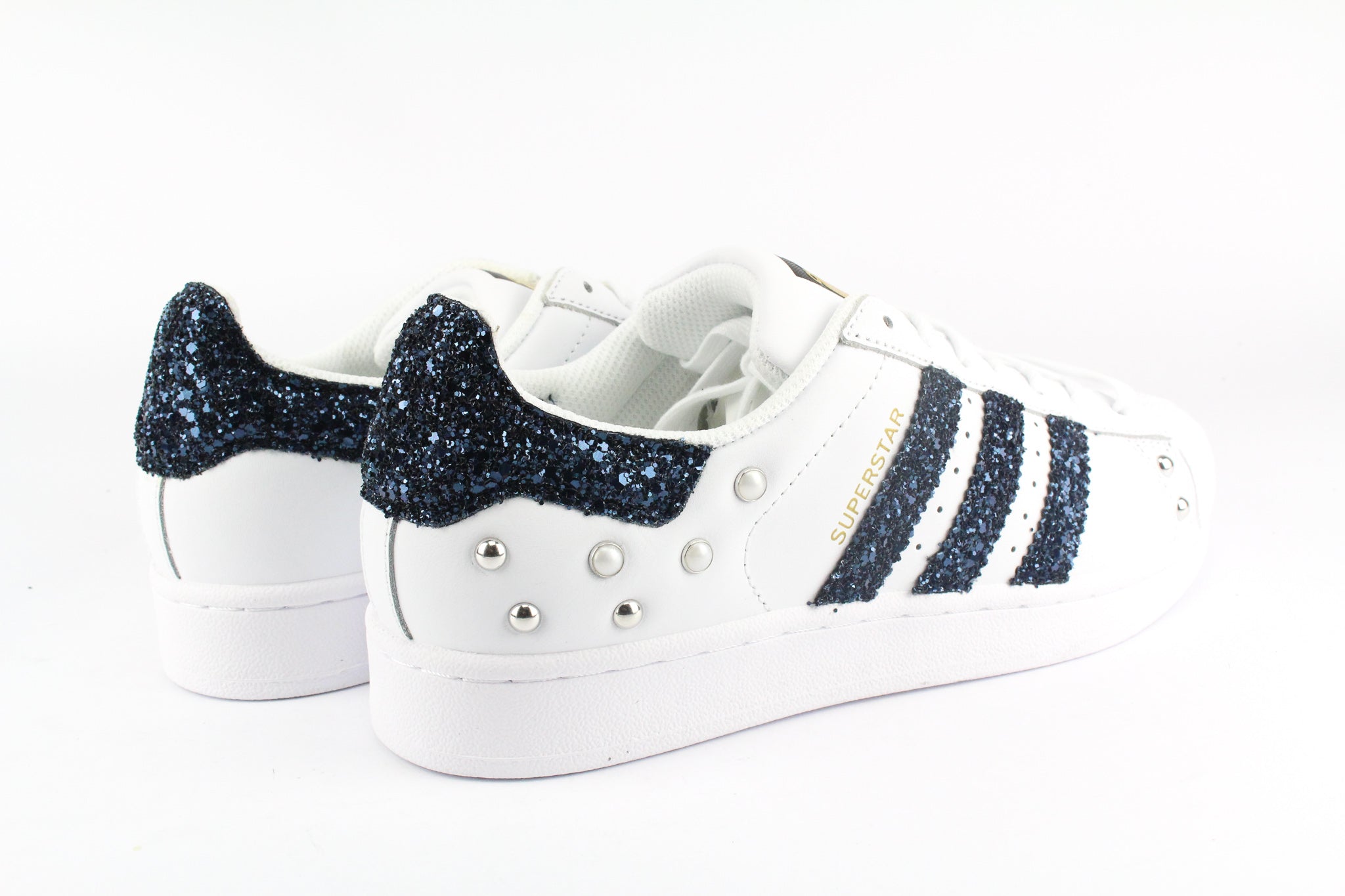 Adidas Superstar Navy Glitter &amp; Pearls