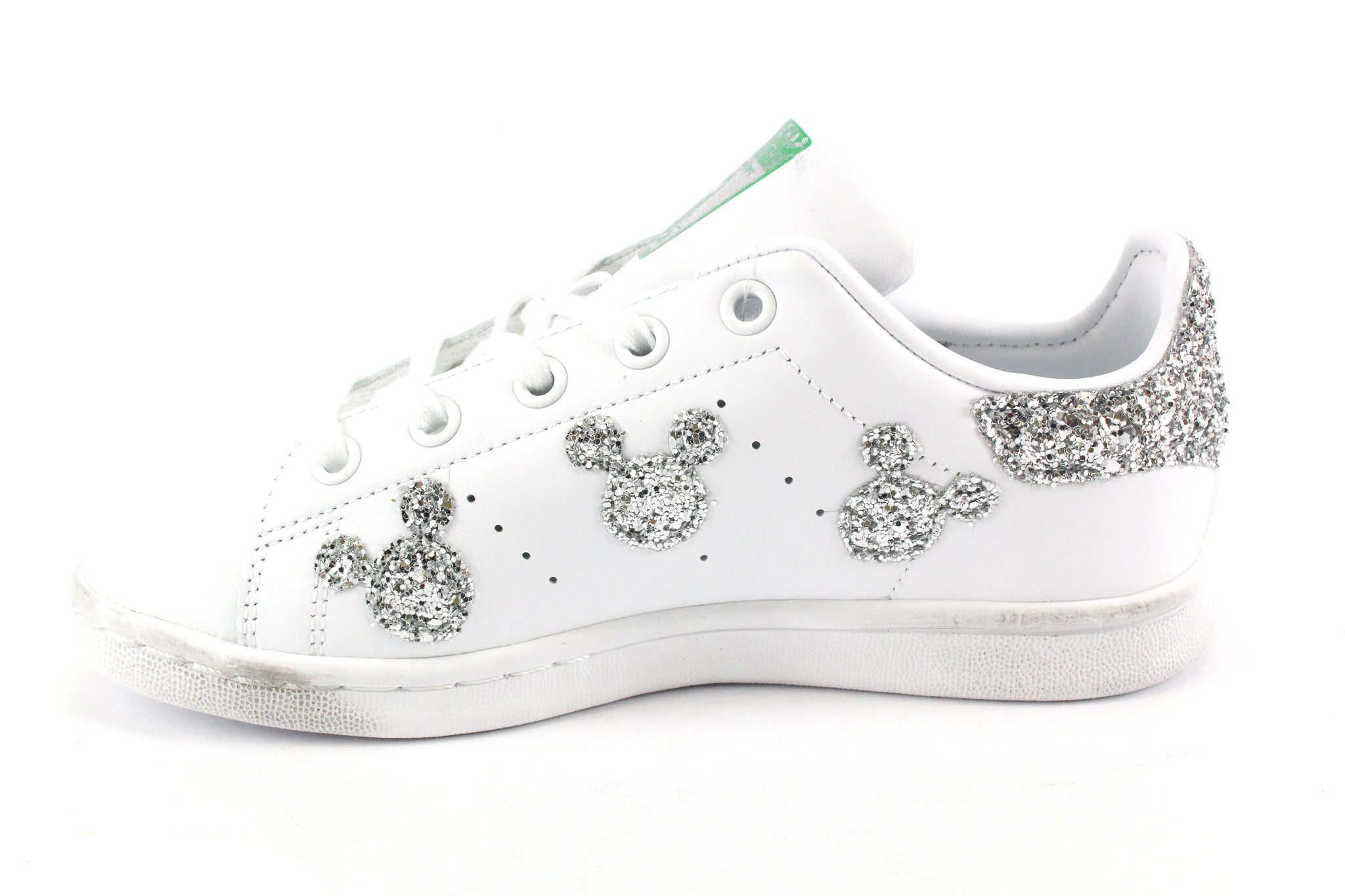 Adidas Stan Smith J Mickey Mouse Silver Glitter