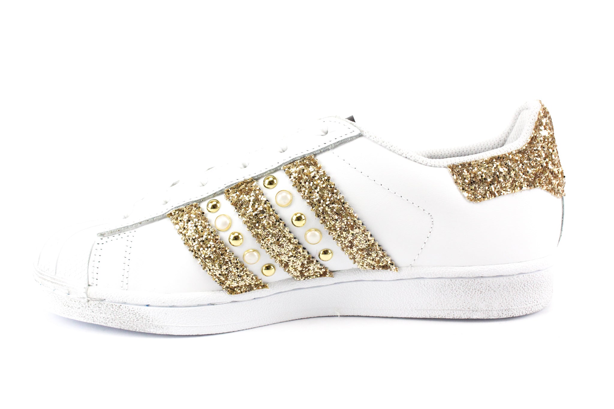 Adidas Superstar Gold Glitter &amp; Pearls
