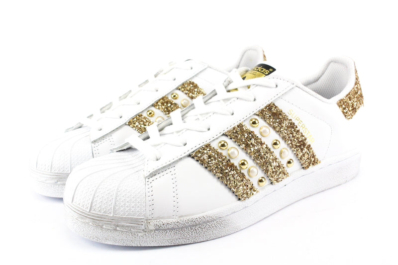 Adidas Superstar Gold Glitter & Perle