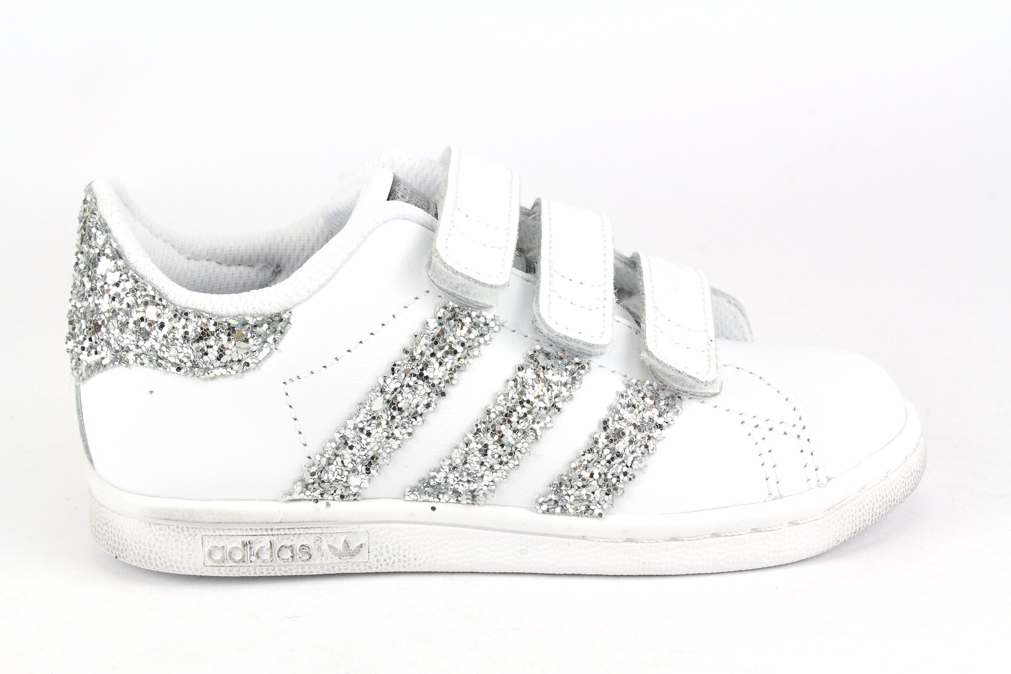 Adidas Stan Smith J Silver Glitter