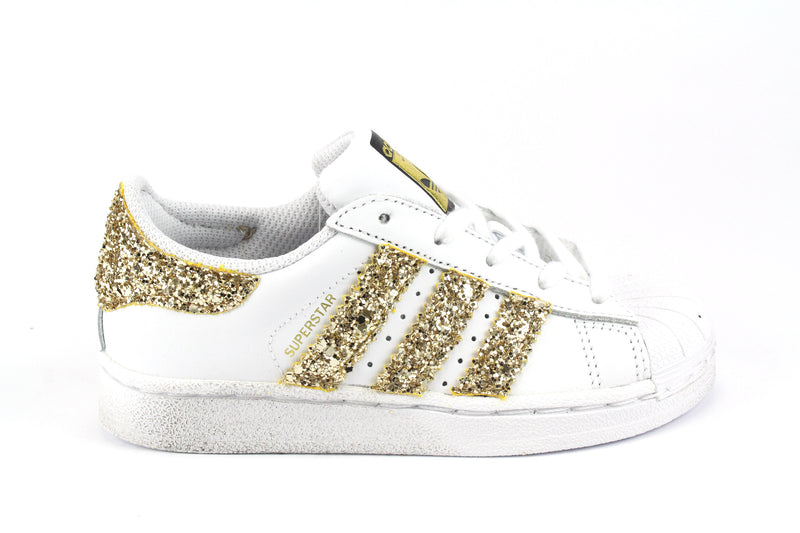 Adidas Superstar J Gold Glitter