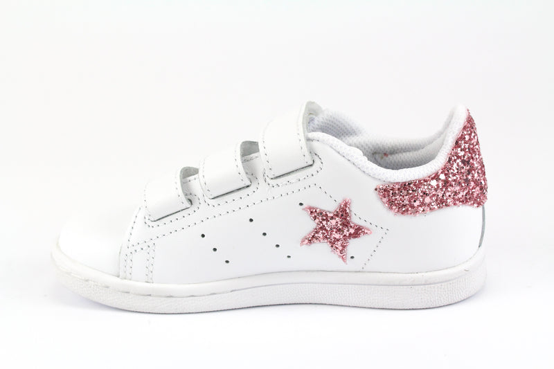 Adidas Stan Smith J Stelle Pink Glitter