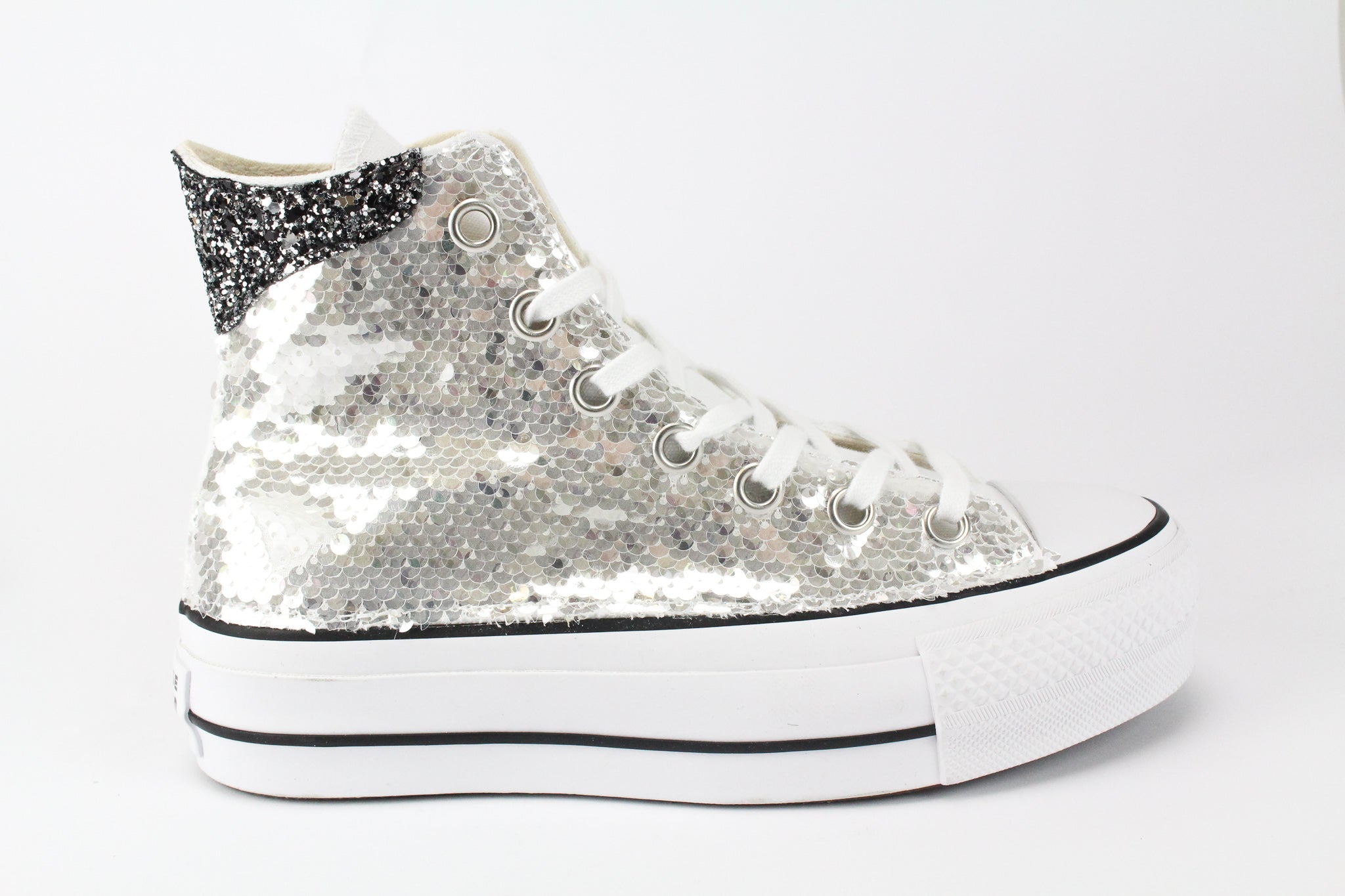 Con Borchie Converse Brillantini Converse Alte Personalizzate