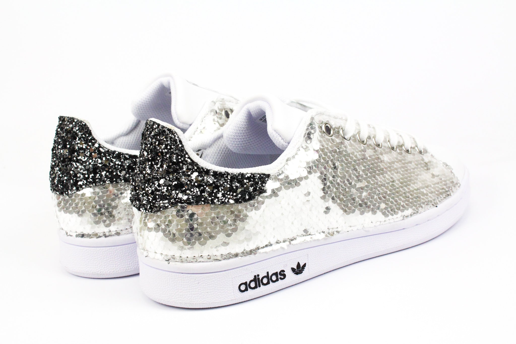 Adidas Stan Smith Paillettes Silver &amp; Black Silver Glitter