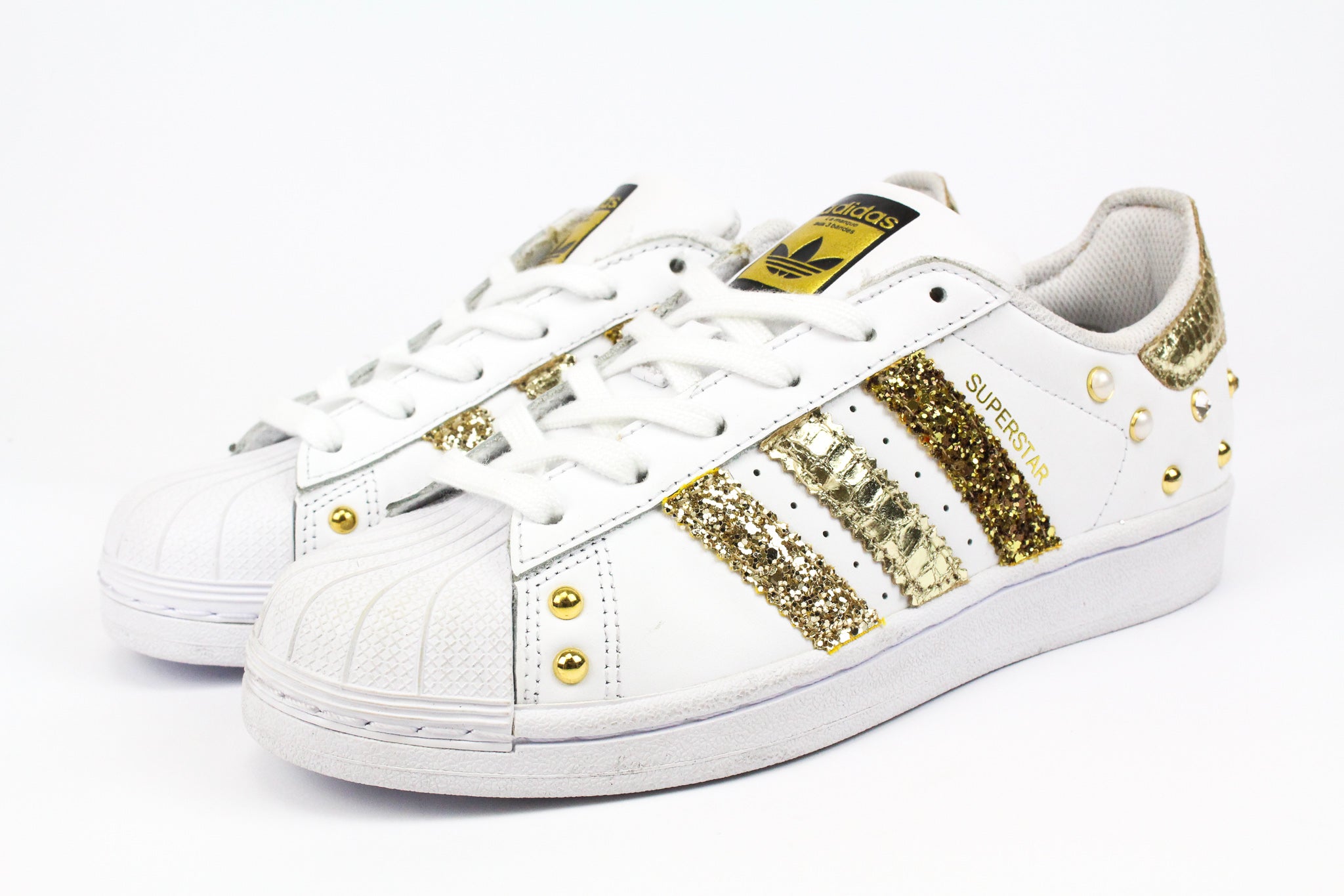 Adidas Superstar Cocco Laminate Gold Glitter &amp; Strass