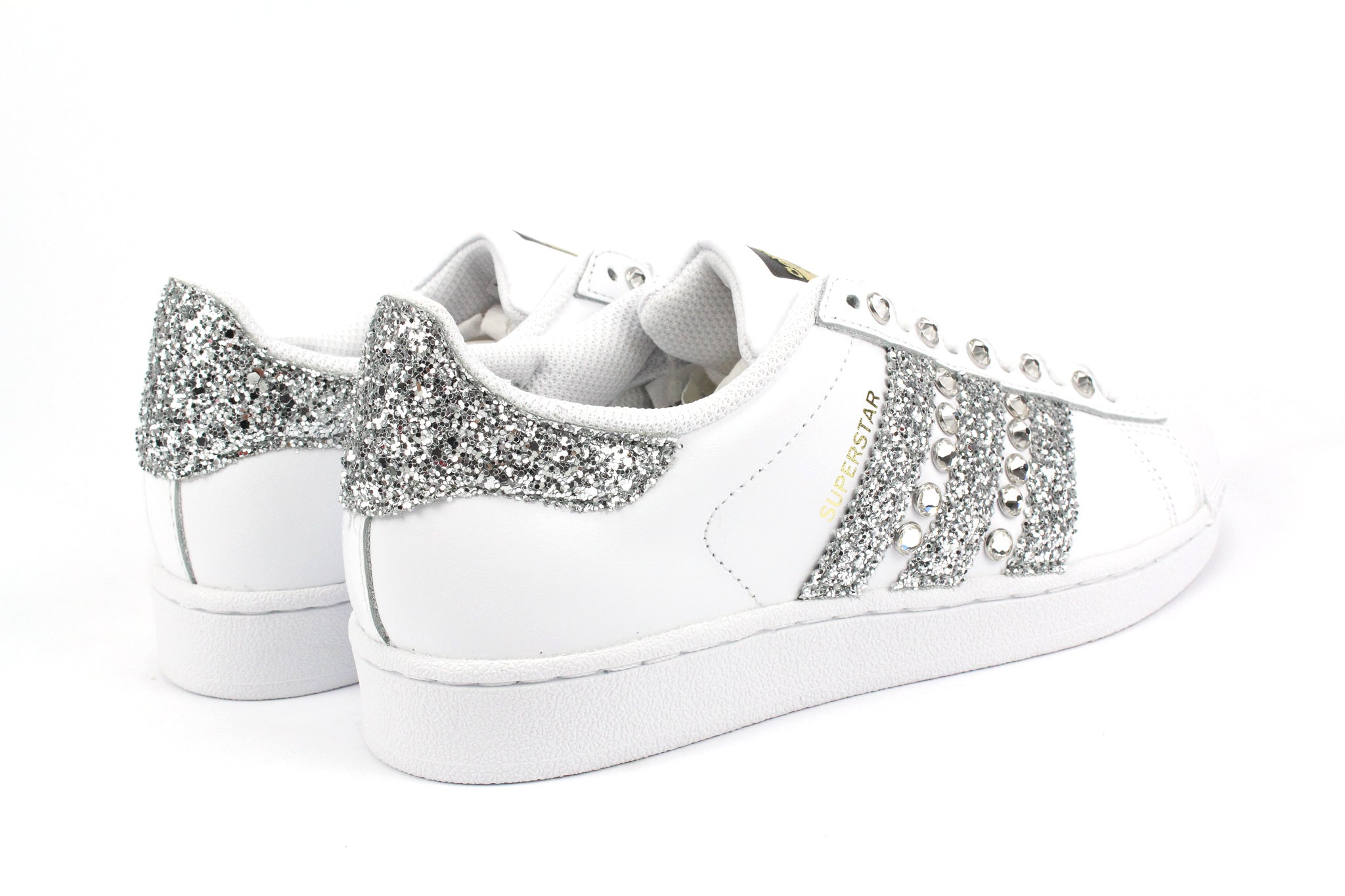 Adidas Superstar Silver Glitter &amp; Strass
