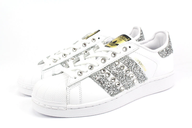 Adidas Superstar Silver Glitter & Strass