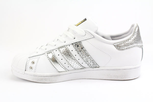 Adidas Superstar Pitone Laminato Silver Glitter & Strass