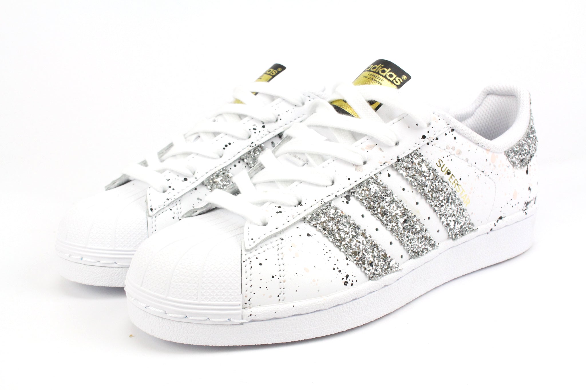 Adidas Superstar Silver Glitter & Vernice