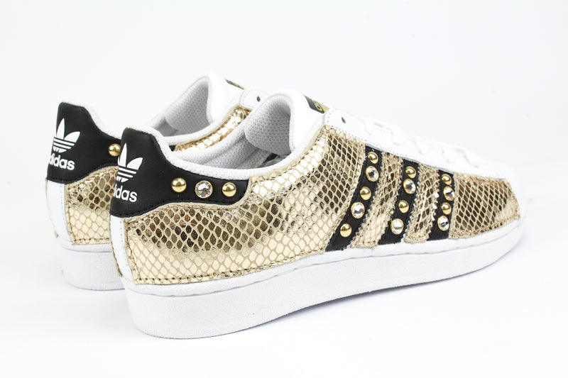 Adidas Superstar Total Pitone Gold & Strass