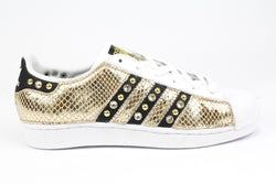 Adidas Superstar Total Pitone Gold & Strass