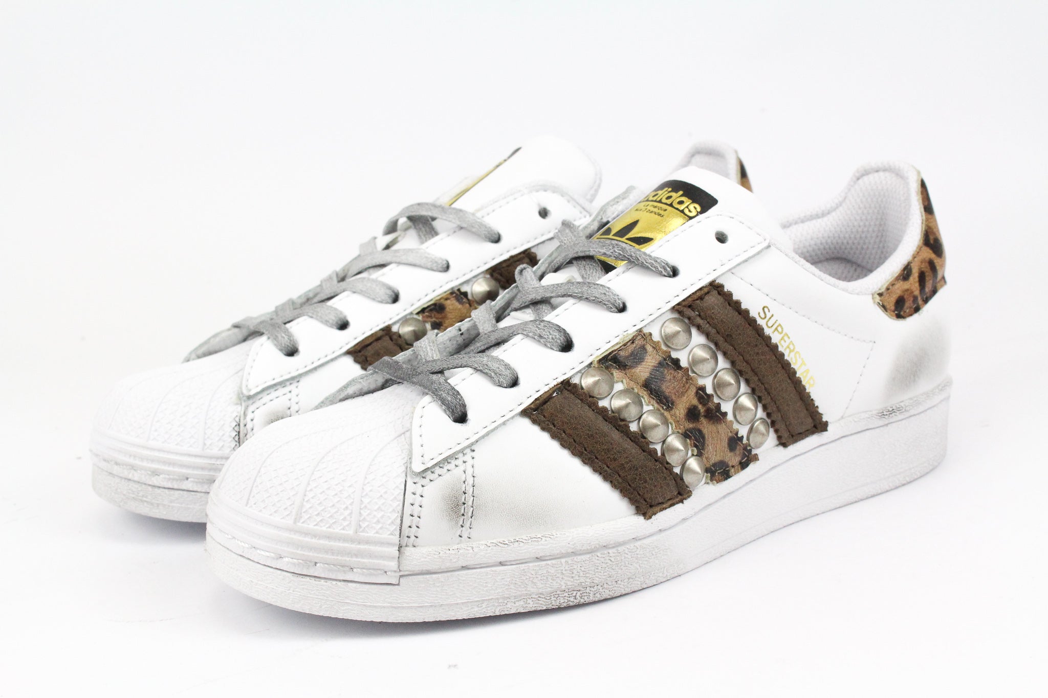 Adidas Superstar Spotted Leather &amp; Studs